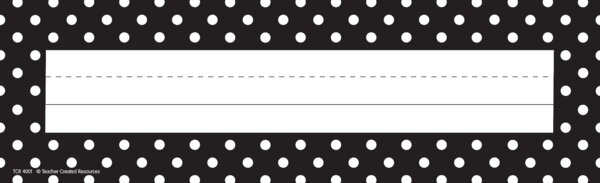 TCR4001 Black Polka Dots Flat Name Plates Image