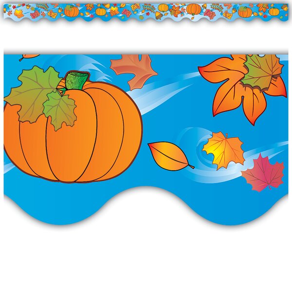 TCR4127 Autumn Scalloped Border Trim Image