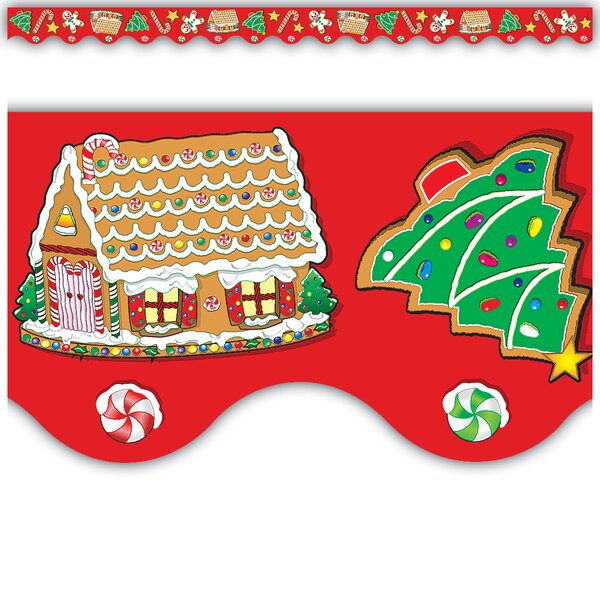 TCR4157 Christmas Scalloped Border Trim Image