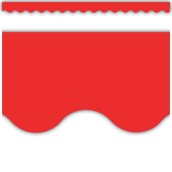 TCR4174 Red Scalloped Border Trim Image