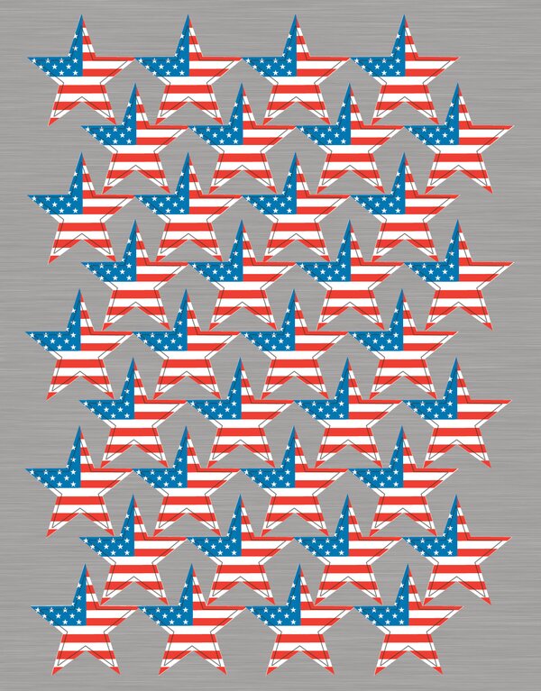 TCR4210 Large Flag Foil Stars Stickers Image