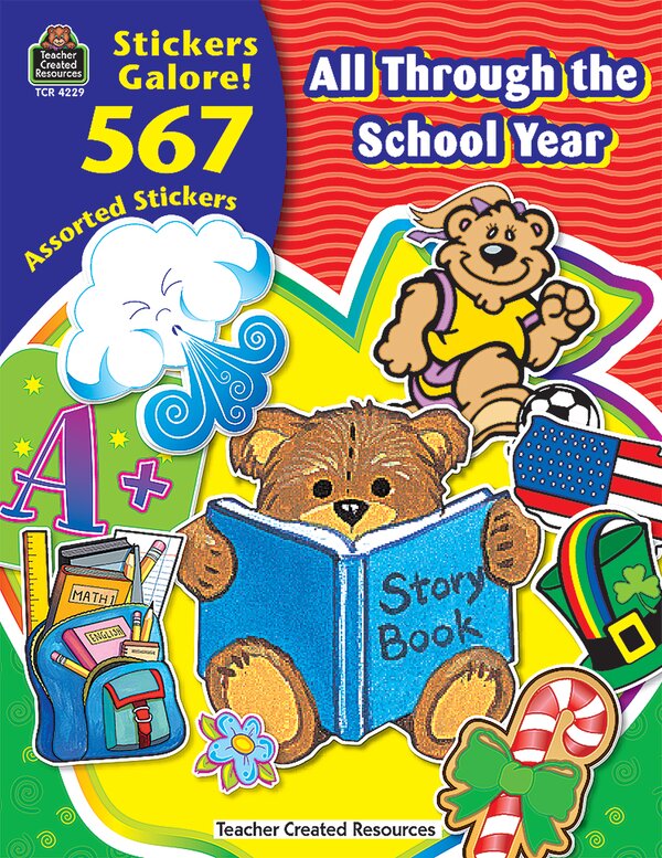 TCR4229 All Through the School Year Sticker Book Image