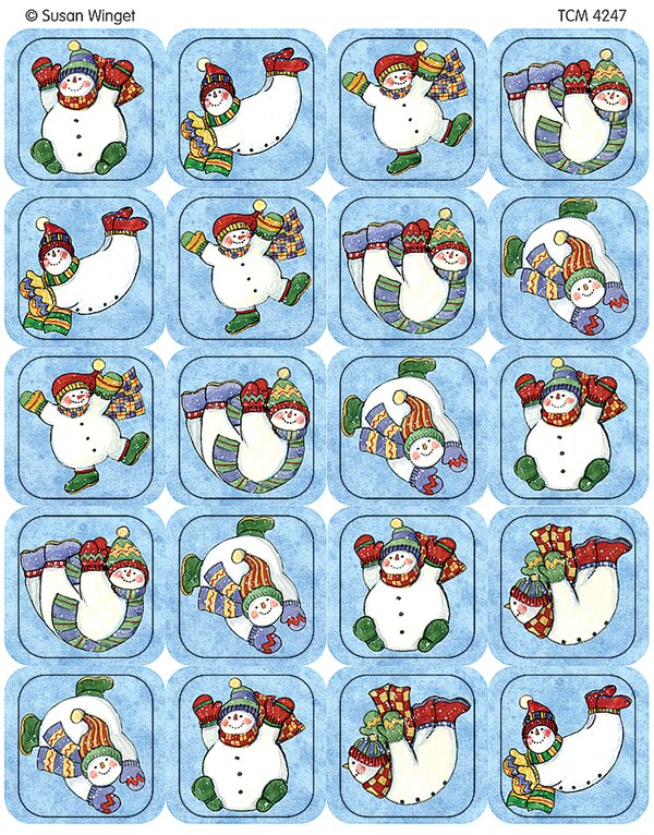 TCR4247 Snowmen Stickers from Susan Winget Image