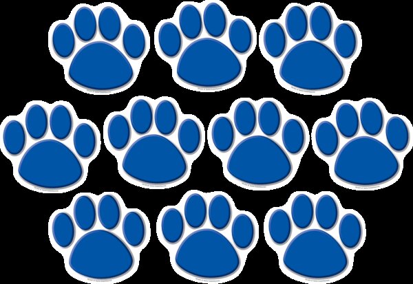 TCR4275 Blue Paw Prints Accents Image