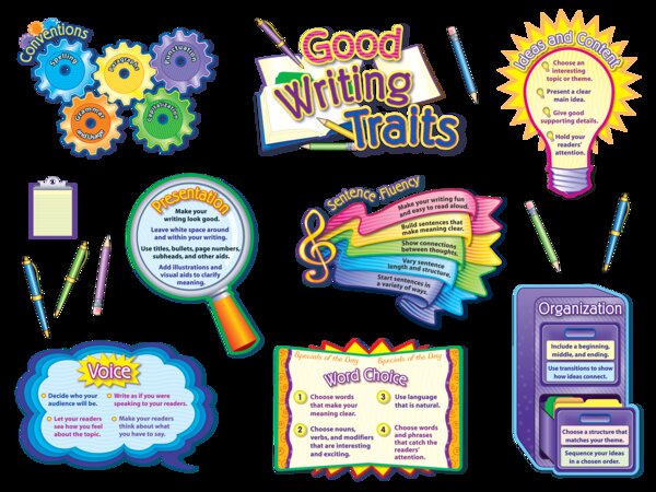 TCR4404 Good Writing Traits Bulletin Board Display Set Image