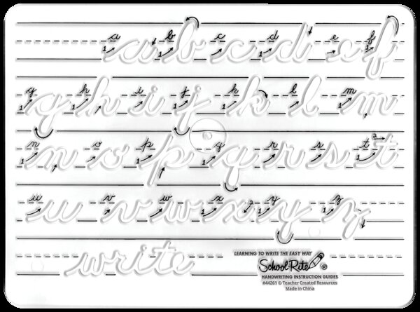 TCR44261 School-Rite® Handwriting Instruction Guides - Lowercase Cursive Image