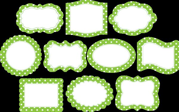 TCR4475 Lime Polka Dots Frames Accents Image