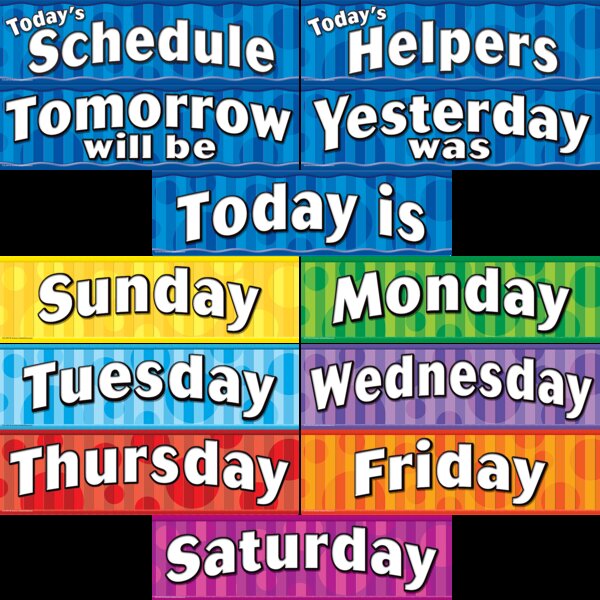 TCR4491 Days of the Week Headliners Image