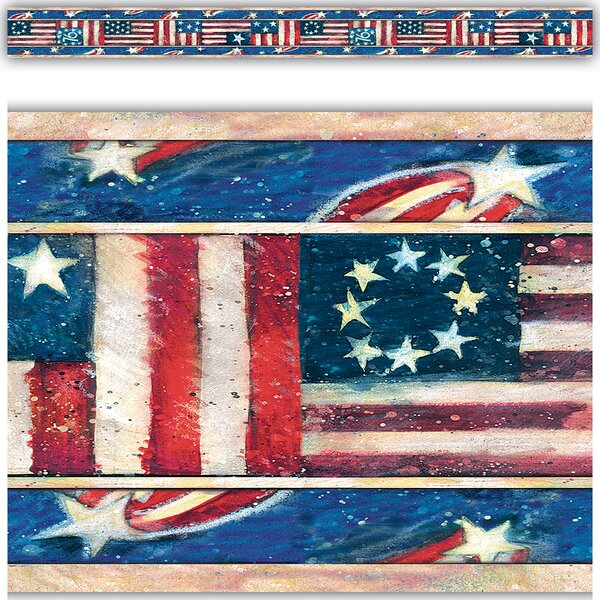 TCR4631 Patriotic Straight Border Trim from Susan Winget Image