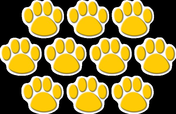 TCR4645 Gold Paw Prints Accents Image