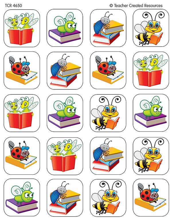 TCR4650 Book Bug Stickers Image