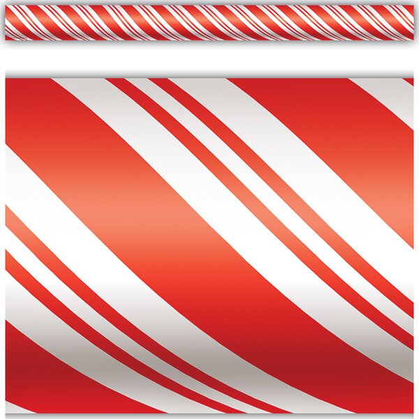 TCR4667 Candy Cane Straight Border Trim Image