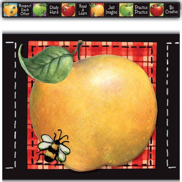 TCR4748 Colorful Apples Straight Border Trim from Susan Winget Image
