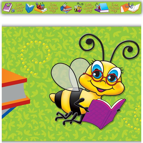 TCR4763 Book Bug Straight Border Trim Image