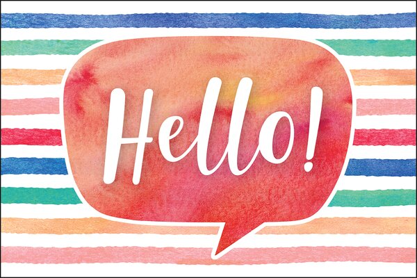 TCR4764 Watercolor Hello Postcards Image