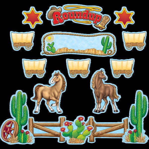 TCR4776 Western Roundup Bulletin Board Display Set Image