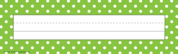 TCR4798 Lime Polka Dots Flat Name Plates Image