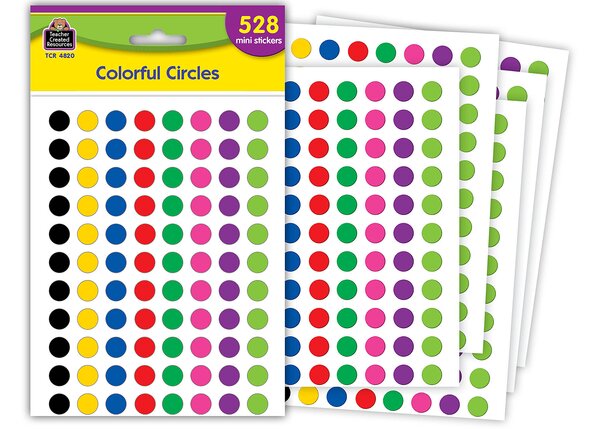 TCR4820 Colorful Circles Mini Stickers Image