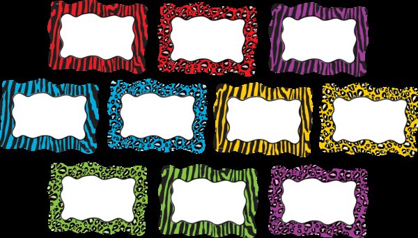 TCR4822 Colorful Animal Print Blank Cards Accents Image