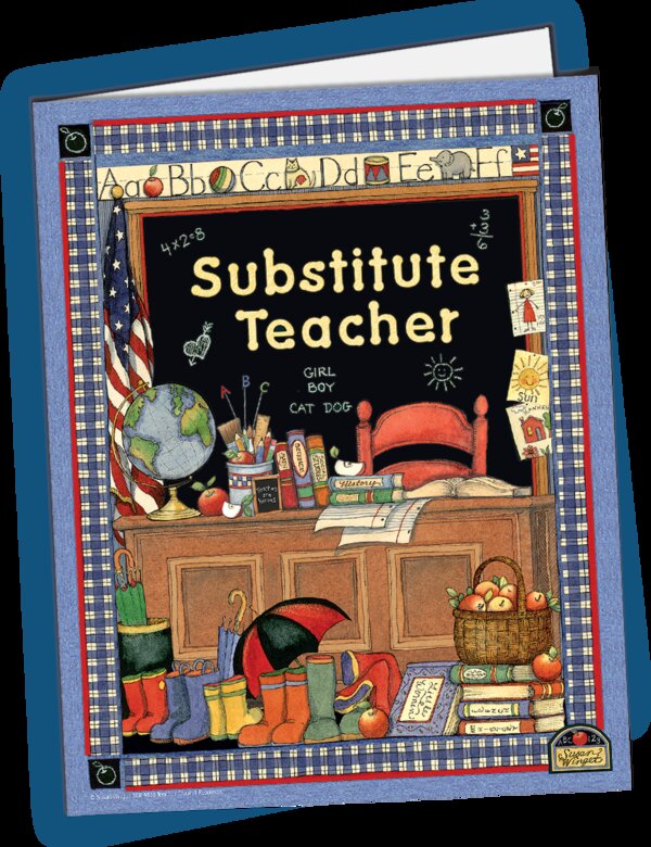 TCR4836 Substitute Teacher Pocket Folder from Susan Winget Image