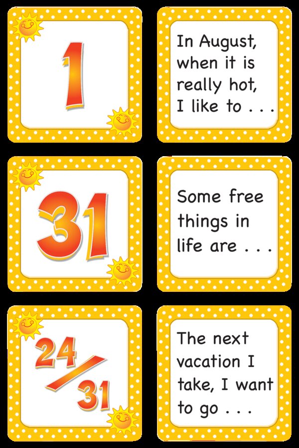 TCR5082 August Polka Dots Calendar Days/Story Starters Image