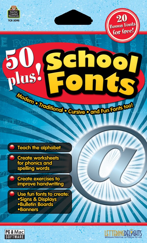 TCR5095 50 Plus School Fonts Image