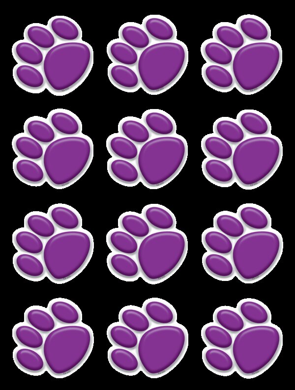 TCR5123 Purple Paw Prints Mini Accents Image