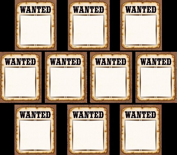 TCR5138 Western Wanted Posters Accents Image