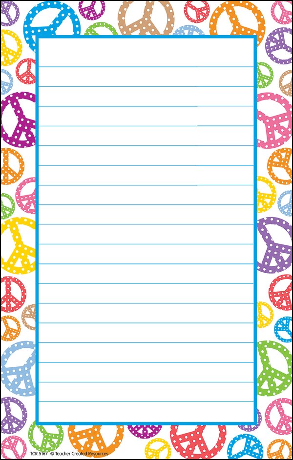 TCR5167 Peace Signs Notepad Image