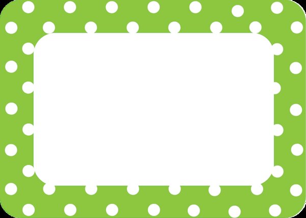 TCR5174 Lime Polka Dots 2 Name Tags/Labels Image