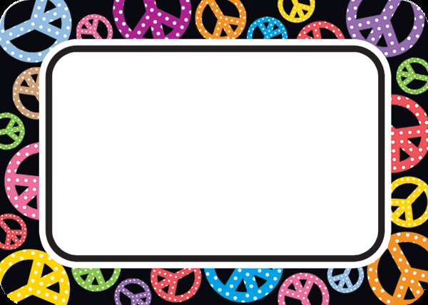 TCR5175 Peace Signs Name Tags/Labels Image