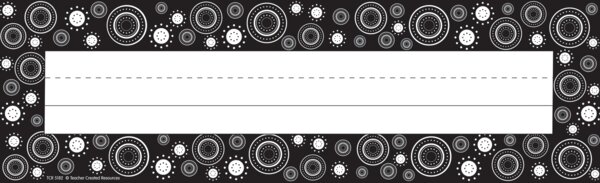 TCR5182 Black/White Crazy Circles Name Plates (flat) Image