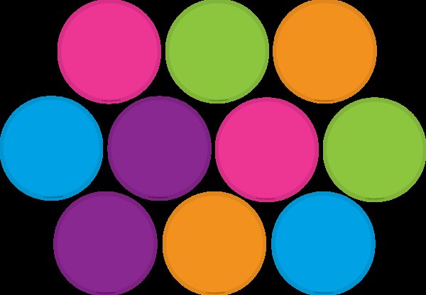 TCR5189 Bright Colors Circles Accents Image