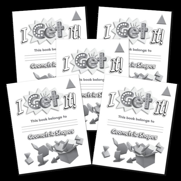 TCR51985 I Get It! Geometric Shapes Student Book-Level 1 5-Pack Image