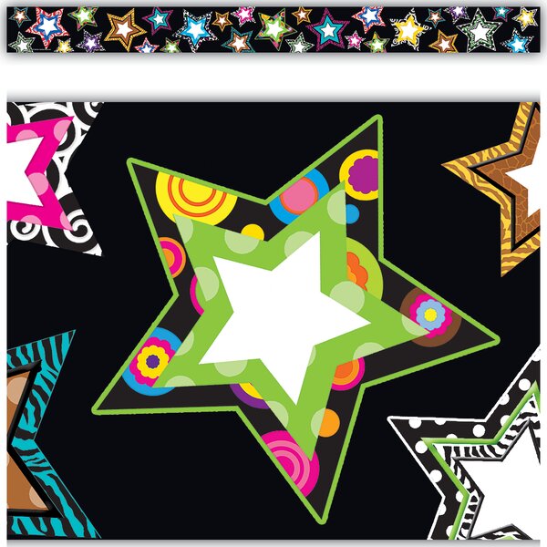 TCR5218 Fancy Stars Straight Border Trim Image