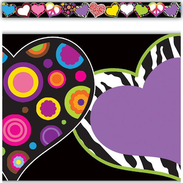 TCR5255 Fancy Hearts Straight Border Trim Image