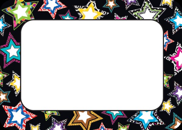 TCR5260 Fancy Stars Name Tags/Labels Image