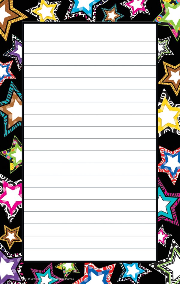 TCR5270 Fancy Stars Notepad Image