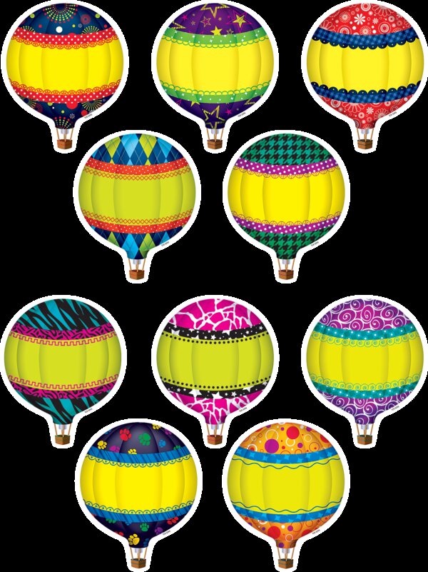 TCR5295 Hot Air Balloons Accents Image