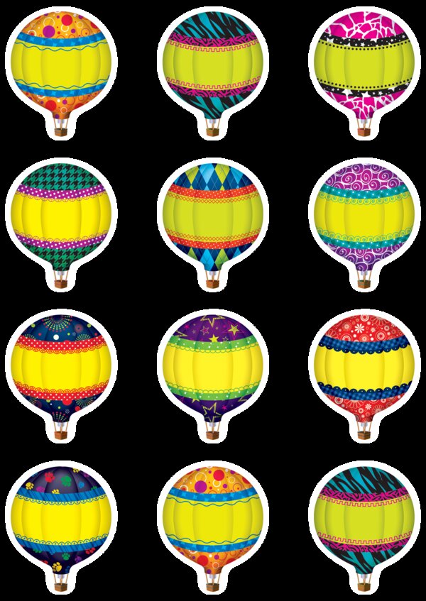 TCR5296 Hot Air Balloons Mini Accents Image