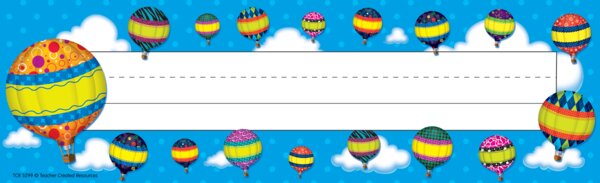 TCR5299 Hot Air Balloons Name Plates (flat) Image