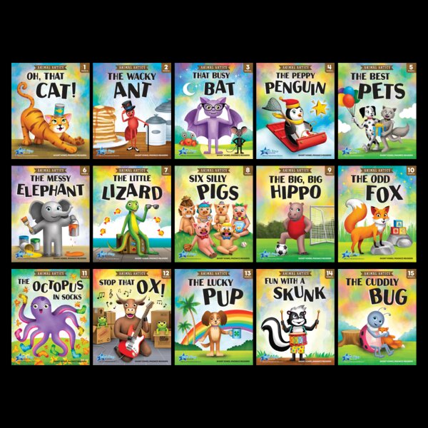 TCR53279 Animal Antics Short Vowel Phonics Add On Pack - 15 titles Image