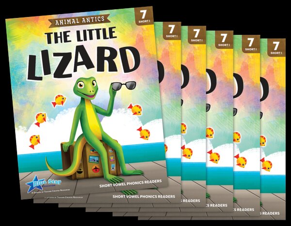 TCR53312 Animal Antics: The Little Lizard - Short Vowel i Reader - 6 Pack Image