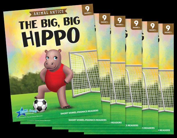 TCR53314 Animal Antics: The Big, Big Hippo - Short Vowel i Reader - 6 Pack Image