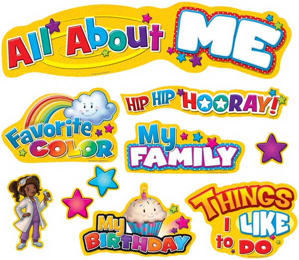 TCR5334 All About Me Mini Bulletin Board Display Set Image