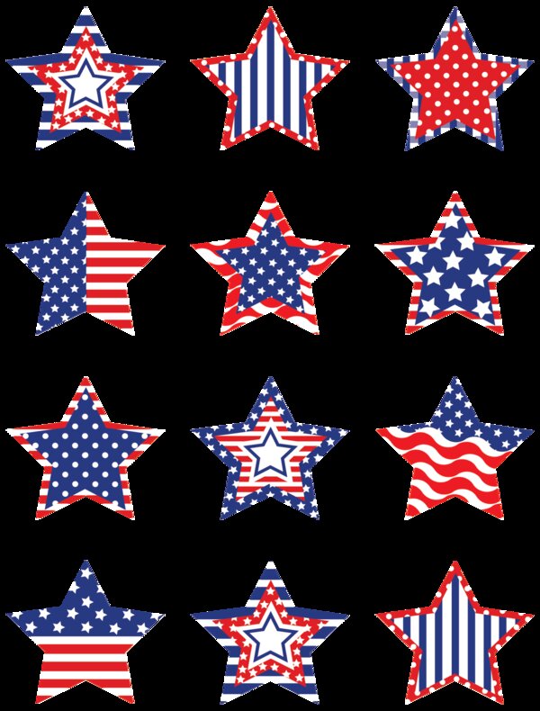 TCR5336 Patriotic Stars Mini Accents Image