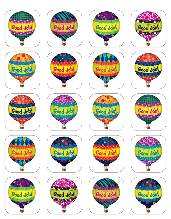 TCR5339 Hot Air Balloons Stickers Image