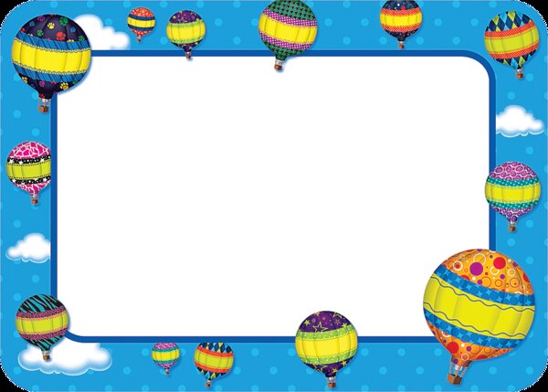 TCR5340 Hot Air Balloons Name Tags/Labels Image