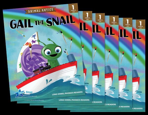 TCR53477 Animal Antics: Gail the Snail - Long a Vowel Reader - 6 Pack Image