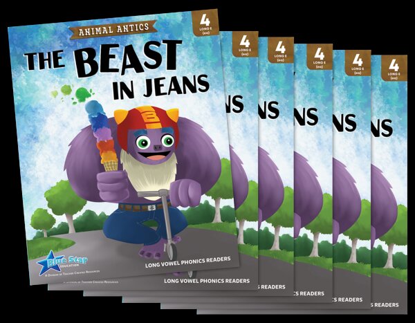 TCR53480 Animal Antics: The Beast in Jeans - Long e Vowel Reader - 6 Pack Image